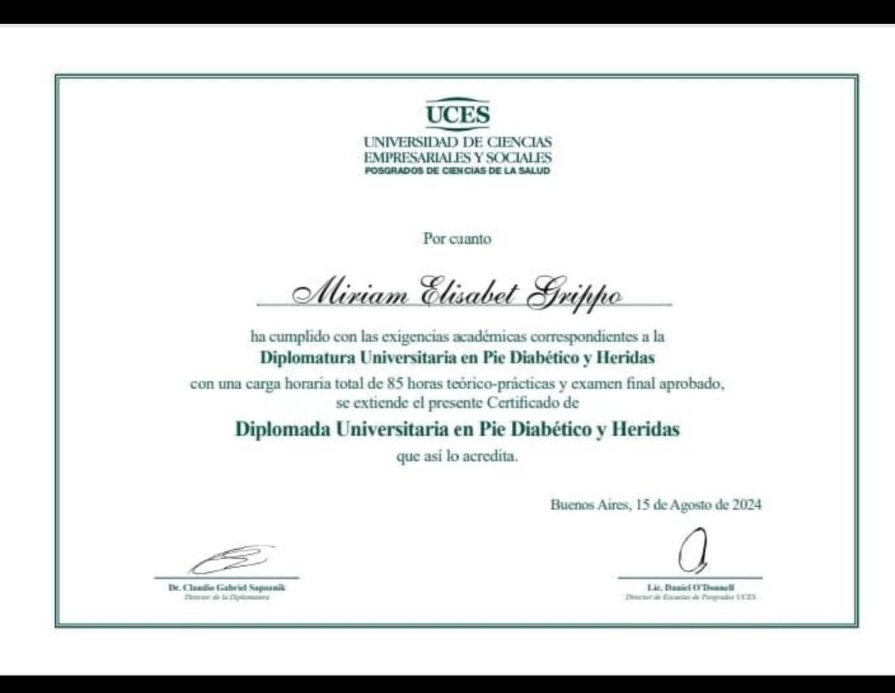 Diplomatura Universitaria en Pie Diabético y Heridas
